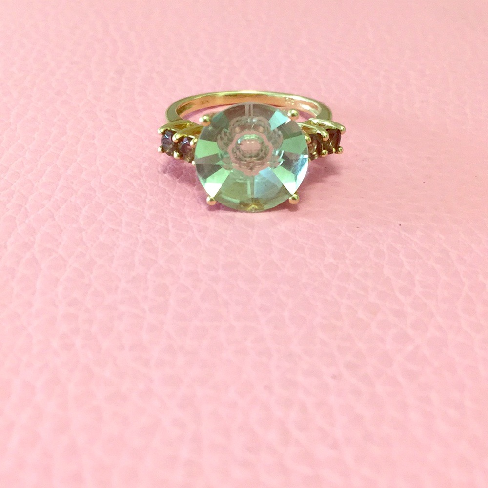 10K gold prasiolite ring size 7.5 ring 💖💖💖💖💖